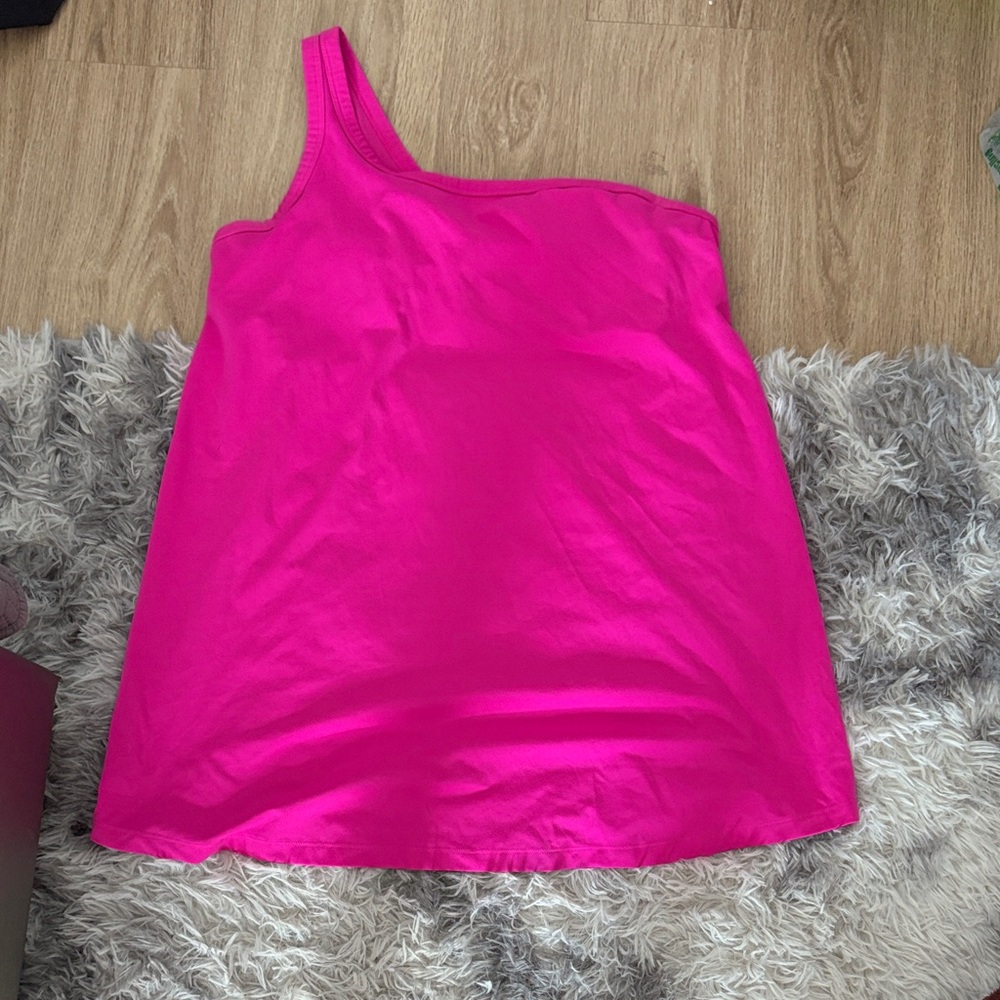 Hot Pink One-Shoulder active Dress